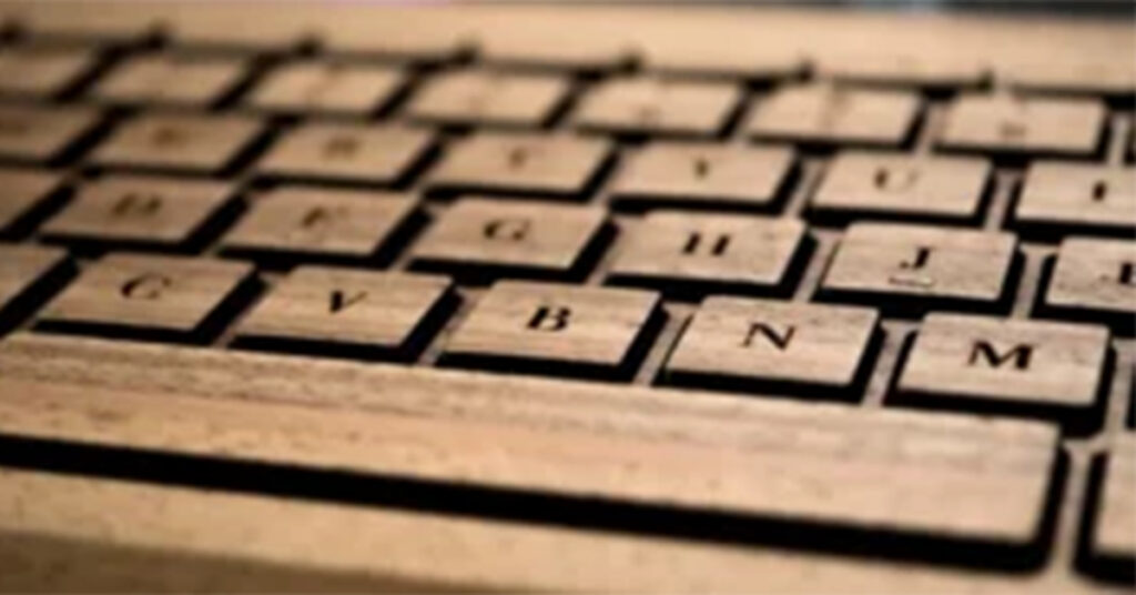 wooden keyboard